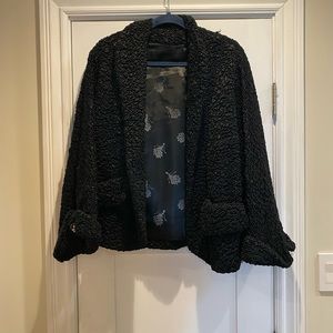 Black Lambs Fur Coat Vintage